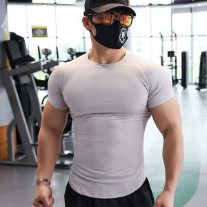 WORKOUT WOLF | Summer Workout Short Sleeve Stretchy Tight Fit Quick-Dry Sweat-Wicking Breathable Clothing