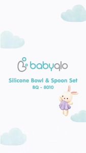 Babyqlo Silicone Bowl & Spoon Set - Peralatan Makan Anak