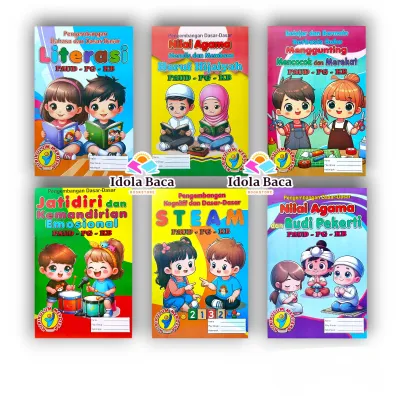 Buku Paket Ekonomi Kurikulum Merdeka PAUD - TK A - TK B Isi 6 Buku (Media Utama)