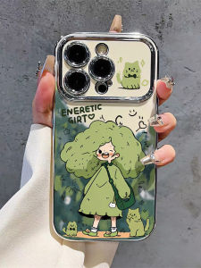 Cute Girl Style Silicone Phone Case for Apple 16 pro Max Full Cover Lens Protection Unique Design Anti-Fall Soft Shell Protection
