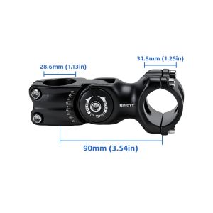 CNC | Cổ Lái Xe Đạp RMIOTT Có Thể Điều Chỉnh 90/110mm Góc Nghiêng 60 Độ Hợp Kim Nhôm Dành Cho Xe Đạp Địa Hình/xe Đạp Đường Trường 25.4/31.8mm Phụ Kiện Xe Đạp.
