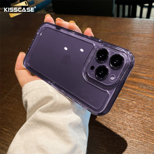 Kisscase Không Gian Ban Đầu Thạch Trường Hợp Vỏ Acrylic Cho iPhone 15 Pro Max 15 Cộng Với 14 13 12 11 Pro Max XR XS Sang Trọng HD Trong Suốt Chống Sốc Thạch Màu Ốp viền điền thoại mềm vỏ cứng PC