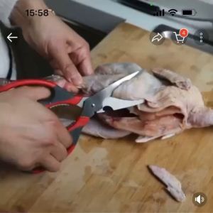 Fu billion Multifunctional kitchen scissors kill fish cut vegetables roast broiler duck bone large stainless steel strong scissors
