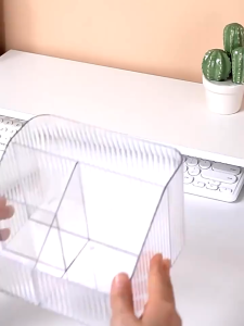 Borong365 Bekas Makeup Multi-purpose Makeup Storage Transparent Bathroom Storage Box Cosmetic Organizer Box