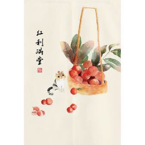 Chinese Style Semi-Door Curtain Bedroom Kitchen Obstruction Fabric Door Drape No Punching Required Room Dividers