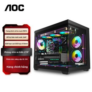 AOC CG392 Glass Side Transparent Desktop Computer Case High Aesthetic Value No Column Sea View Room Matx Game Computer Case