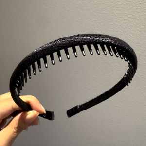 Minimalist Easiest for Match Going out to Wash Face Non-Slip Headband Fancy Bright Silk High Skull Top Hair Fixer Headband Girl Hairware