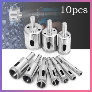 10 Pcs Mata Bor 6mm - 30mm Hole Drill Keramik Granit Kaca Mata Bor Hss Holesaw Pelubang