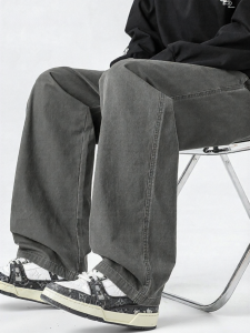 Wood soon | American Retro Straight-leg Mens Trousers