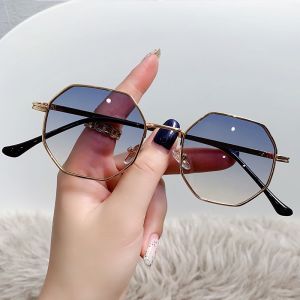 Fashion Sunglasses for Women Fashion Metal Frame Beach Gradient Sunglass Shade
