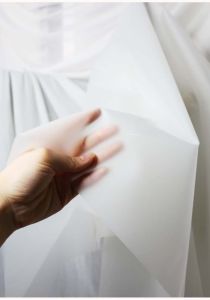 Vải Thiết Kế DIY Túi Phong Cách Mờ Trong Suốt Nửa Trong Suốt Áo Mưa Phong Cách Mỹ Da Bò Chất Lượng Cao Dùng Để Làm Đồ Thủ Công