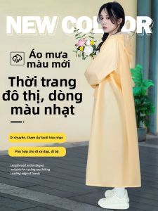 KeyRu | Womens Waterproof One-Piece Long Raincoat
