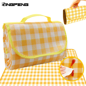 Foldable & Portable Picnic Blanket Thickened Waterproof Beach Blanket Lightweight Camping Tent Grassland Mat For Parties Travels