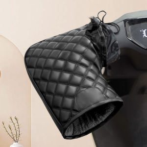 Winter Motorcycle Handlebar Covers 1 Pair Warm Electric Scooter Gloves Waterproof Windproof Thick Cotton for Cold Weather Riding