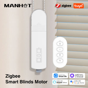 Tuya Zigbee3.0 Smart DIY Motorized Chain Electric Roller Blinds Curtain Motor Shade Shutter Drive With Remote Alexa Google Alice
