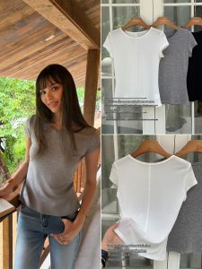 audwyn | Áo Thun Tencel Len Cao Cấp Form Ôm Co Dãn Tay Ngắn