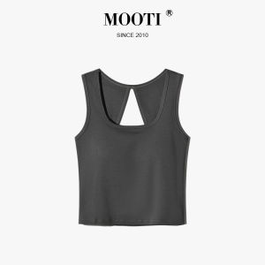 Mooti | Yoga Top Halter with Pad Beautifying Back Wear