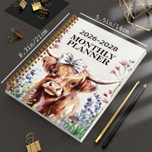 Planner Books 2026-2028 Weekly Monthly Planner 2026 To Dec 2027 Spiral Organizer With Calendar Notes For School Office Supplies