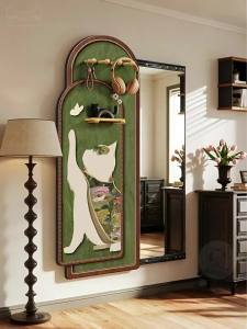 HAOJIUBUJIAN | Retro Style Hidden Sliding Full-length Mirror