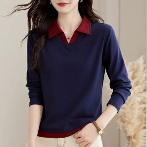HUAXUNRAN | Slimming Youthful Large Size Long Sleeve T-shirt