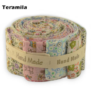 Teramila 100% Cotton Fabric Printed Flower 5x50CM Jelly Roll Strips 6-9 Pcs/Lot Telas DIY Patchwork Cloth Tissus Quilts Craft