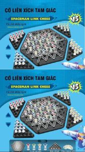 Đồ Chơi Cờ tam giác trí tuệ nối dây chun cờ liên xích Triangle Chain game đồ chơi trí tuệ phát triển tư duy cho bé