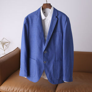 Linen Thin Blazer Suit for Men Autumn