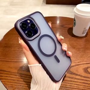 Ốp lưng chống sốc cho iPhone 12 13 14 Pro / Pro Max hỗ trợ sạc từ tính hiệu Likgus PC Ultra-thin Frosted Magnetic Case (mặt lưng nhám mờ gờ bảo vệ Camera 0.5mm) - Phân phối bởi Hotphukien