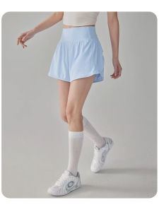 Quần Short Thể Thao Lưng Cao Mùa Hè Cho Nữ Quần Chạy Bộ Yoga Ba Mảnh Che Chắn Giảm Béo Quần Thể Thao