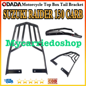ODADA SUZUKI RAIDER 150 CRABRAIDER 150 FI Top Box Bracket Tail Moto Box Grab Bar Bracket Motorcycle (Black)