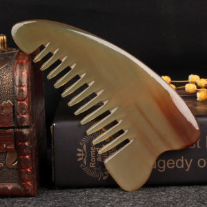 Natural Bull Horn Comb Professional Beauty Salon Head Therapy Board Meridian Massage Tool Facial Lifting Shoulder Neck Care