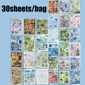 30pcs Vintage Die Cut Sticker Book Galaxy Ode Series for Journal Scrapbooking Phone Case Decoration DIY Craft Supplies Mr.Paper