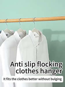 Happihaus New 50pcs Non Slip Clothes Hangers Space-saving Velvet Clothes Hanger Wardrobe Organizer