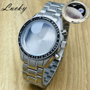 39.7mm Watch Stainless Steel Moon Back Cover Case Fit VK63 VK64 Movement Watch Accessories Suitable For 20mm Strap Watch Box