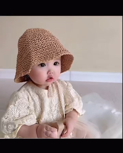 Children Outdoor Beach Cap Summer Hats For Baby Sun Hat Outdoor Beach Cap Straw Hat Girl Kids INS Korean New