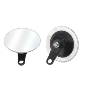 Universal Rearview Mirror Wide Vision Convex Motorcycle Handlebar Mount Rear Side Mirror Blind Spot Rimless 360 Degree Rotation