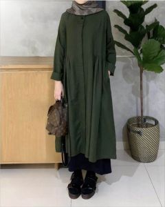 Laura Long tunik katun Rayon polos LD100 LD110 LD120