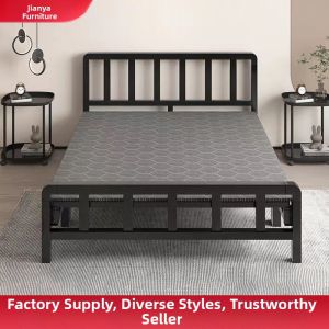 Portable Metal Folding Bed Reinforced Four-Fold
