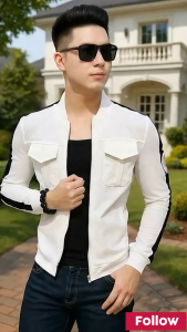 Áo khoác Áo Khoác nam 2 túi ngực đơn điệu mà lại trang nhã trẻ trung năng động không nhăn h14