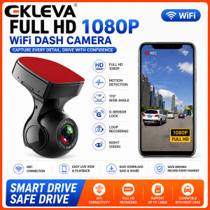 Ekleva Dash Cam cho xe 1080P nhìn xuyên đêm HD Camera hành trình Wi-Fi ẩn Dashcam DVR phát hiện chuyển động 170 ° FOV máy ảnh cho xe hơi