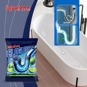 Jakehoe Drain Opener Powder Powerful Unclogger for Bathroom Kitchen Drains Dissolves Hair Grease Food Waste Cleans Pipes Odors