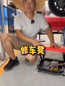 Rolling Creeper Seat Mechanic Workshop Stool Chair Repair Tools Car Roller Seat Padded Mechanic Stool +Tool Tray