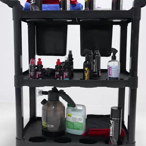 WACA รถเข็นเก็บของ 3ชั้น พร้อมถังใส่อุปกรณ์เสริม รถเข็นเครื่องมือช่าง ชั้นวางเครื่องมือ ชั้นวางเครื่องมือช่าง รถเข็นเครื่องมื แบบมีล้อเลื่อน รถเข็นช่าง รถเข็นเอนกประสงค์ ชั้นวางรถเข็น 550 FSA