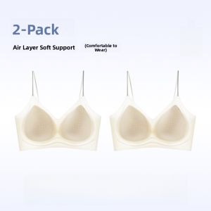 PIER N°5 | Herbal Initial Color Cool Sensation Thin Strap Bra Women Summer Thin Model Small Chest Gather Invisible Traceless Beautiful Back Shoulder Exposure Bra