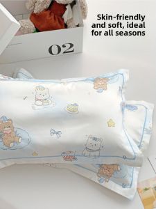 A-Class Pure Cotton 60S Long Staple Childrens Cartoon Small Size Latex Cute Baby Pillowcase Bedding Covers for Single Pillow