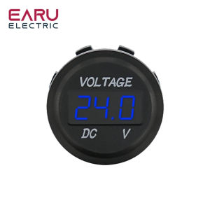 Đồng Hồ Đo Điện Áp Kỹ Thuật Số LED Chống Nước DC 5-48V Cho Ô Tô Xe Máy Màn Hình Hiển Thị Giám Sát Pin 12V