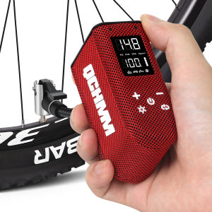 Bicycle Pump Mini Electric Bicycle Air Pump with Digital LCD Pressure Gauge 100PSI Ultra Small Bike Pump Memory Function