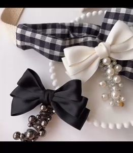 🔥พร้อมส่ง🔥 โบว์ติดผม โบว์เกลียวม้วนผม(1ชิ้น) กิ๊บติดผม เกลียวโบว์ผูกผม หางม้า