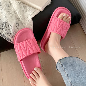 XIXITIAO | Dép Biển Nữ Nhún Nếp Sáng Tạo Elegante