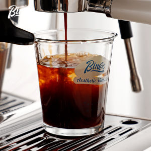 BINCOO Vintage Clear Coffee Glass Cup Mug Coffe cup glass set minimalist Cawan Kaca gelas kopi coffe